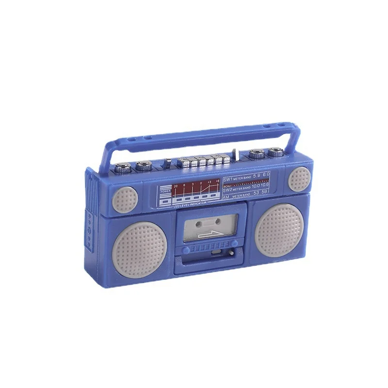 Rádio Miniatura em Escala 1/12 para Casa de Bonecas / Modelo de Mini Gravador de Fita, Acessórios de Decoração para Casa de Bonecas