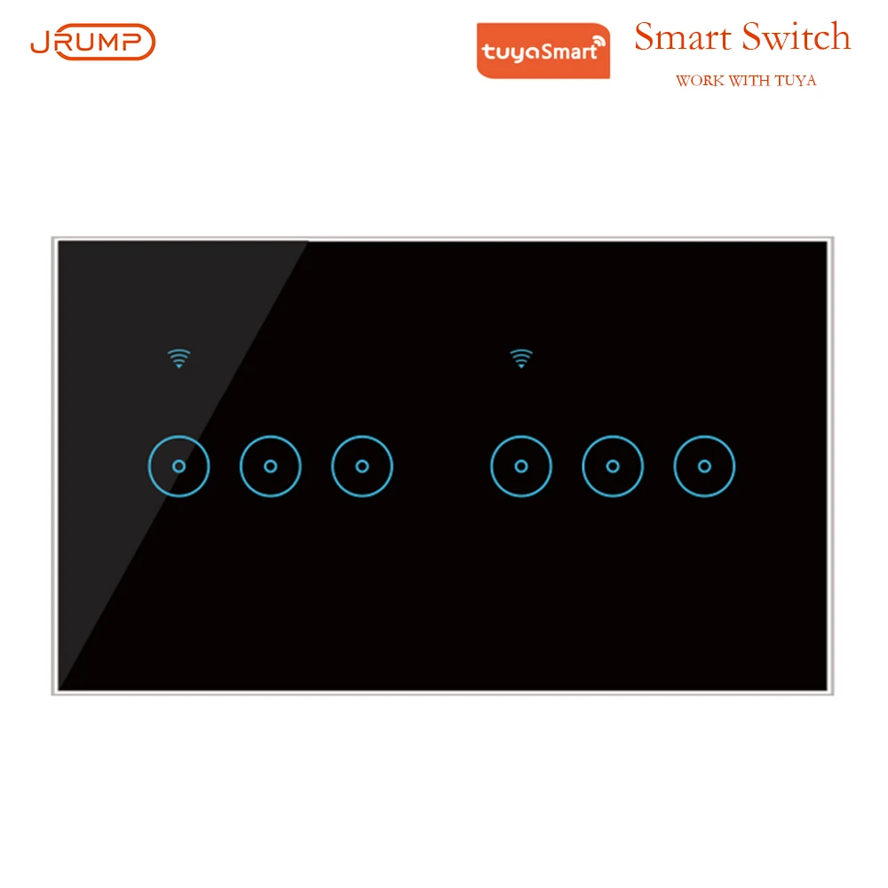 Imagem -04 - Interruptor de Toque Inteligente Jrump Wifi Interruptor de Controle de Voz Alexa Interruptor de Parede Inteligente Trabalhar com Alexa Echo Google Home Interruptor Inteligente