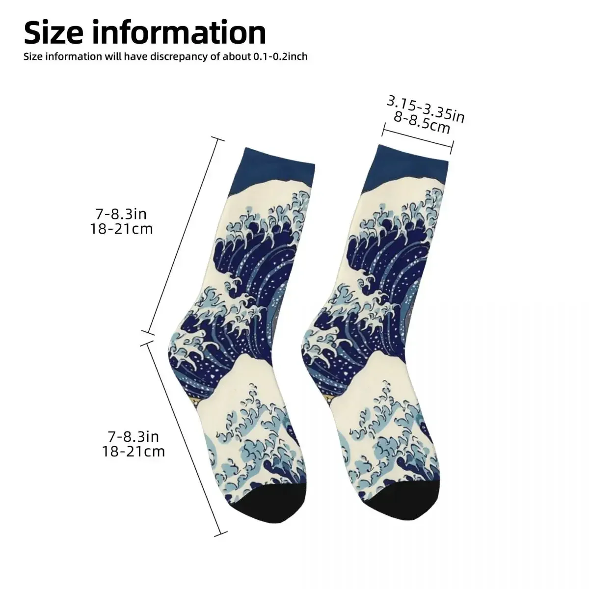 Great Wave Kanagawa Night Socks Harajuku Sweat Absorbing Stockings All Season Long Socks for Man's Woman's Birthday Present