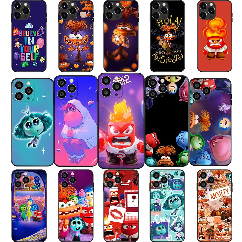 IQ-10 Disney Inside Out 2 Soft Case For Samsung Galaxy A05 M55 M15 Note J5 J6 J7 J8 8 9 10 S21 J4Core Prime Lite Pro Plus