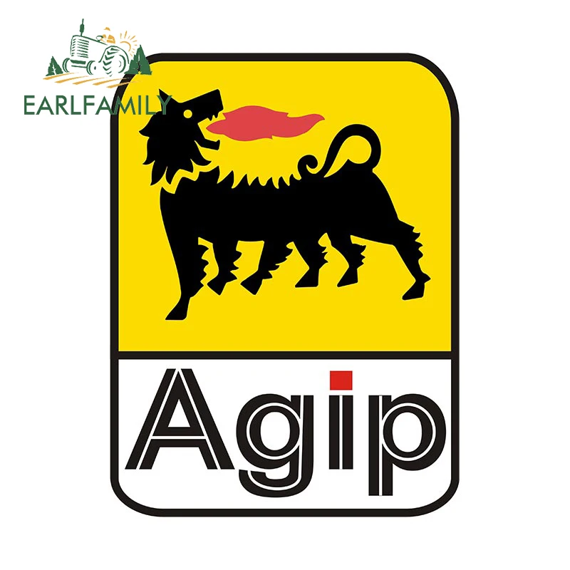 

EARLFAMILY 13cm x 9.8cm for Agip Car Stickers Surfboard Motorcycle Decal Campervan Laptop Vinyl Car Wrap Waterproof Trunk Decals