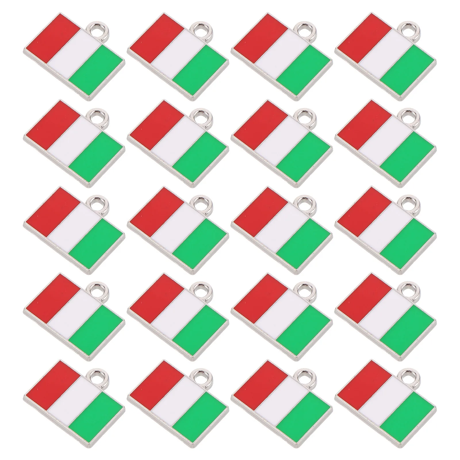 

20pcs Flag Charms For Jewelry Making: Vintage Alloy Italy Pendant Diy Craft Supplies Charms For Necklaces Bracelets Anklets