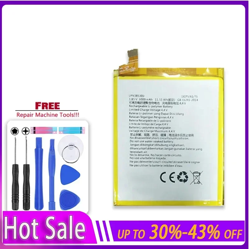 3000mAh Replacement Battery LPN385300 for Hisense F23 F23M Little Dolphin PLUS Mobile Phone Batteries Warranty + Track Code