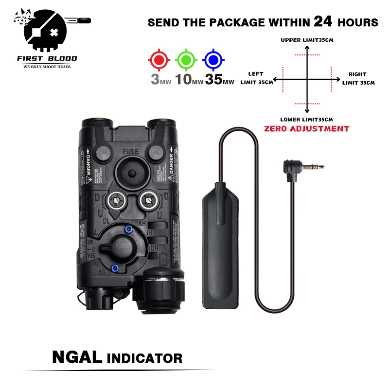 Versión táctica de nailon L3 NGAL rojo azul verde indicador M300a linterna LED sin láser IR Airsoft puntería PEQ ajuste riel de 20mm