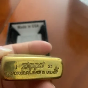 Vicker Zippo Ancient Gold Brass Constantine Priest 6 sides Sculpture Wind Proof Collection in the box 12 Main Original Zippo Lighter Sales - №6