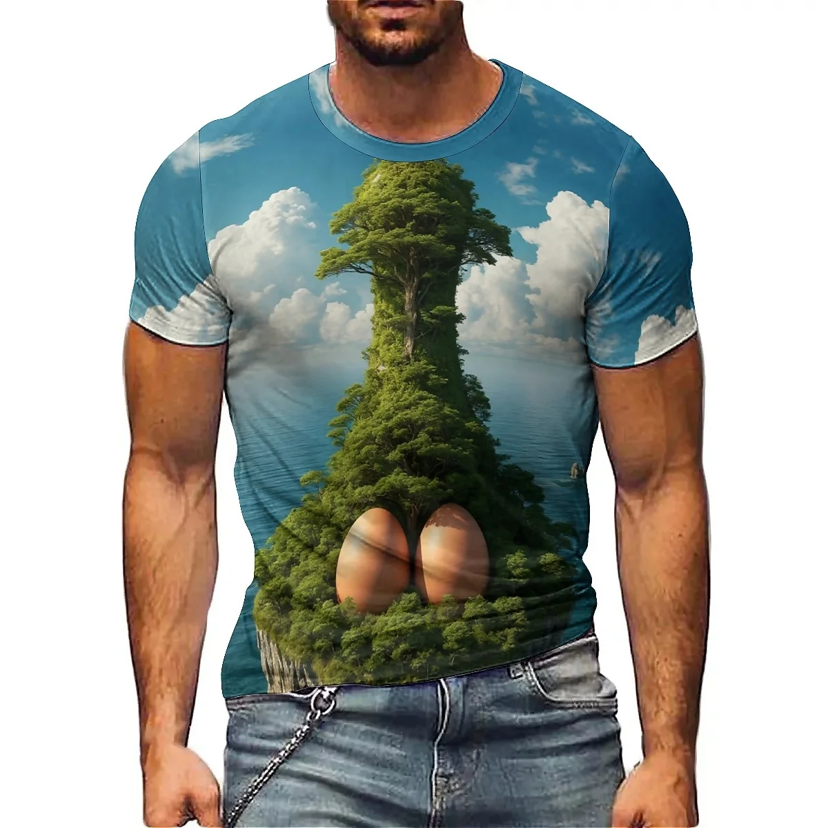 

Men's 3D Printed Short Sleeve T-Shirt - Diversified Gym Fashion, Youth Party Top