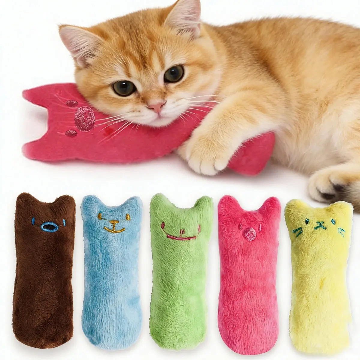 

Cat Thumb Taps Cpaper cat toy. Cute Expression Thumb Cat Toy For Interactive Fun And Hair Play Self-entertaining type.