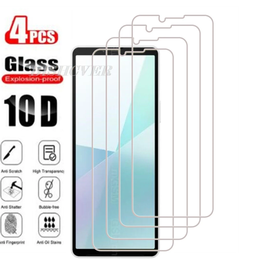 4pcs gehärtetes Glas für Sony Xperia 10 vi 6.1 