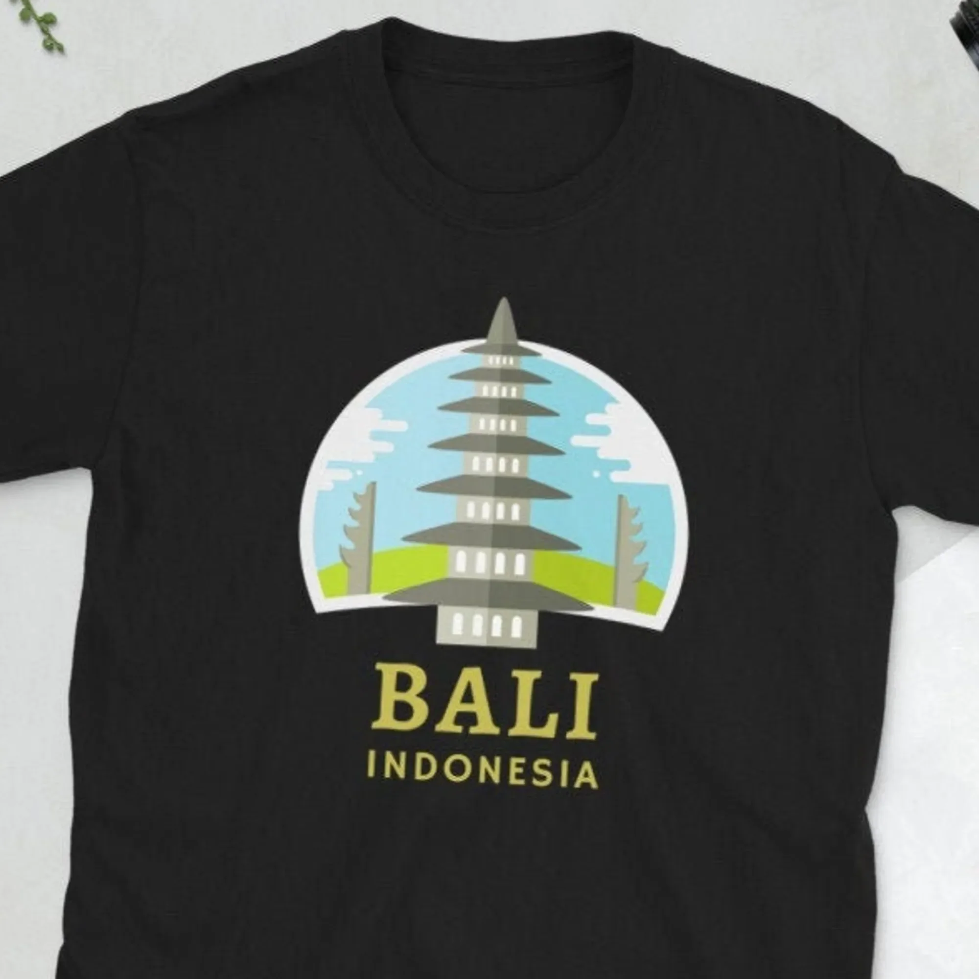 Bali T Shirt Indonesia Balinese Souvenir Indonesian Island of Gods Hindu Temple Ubud Canggu Uluwatu Seminyak