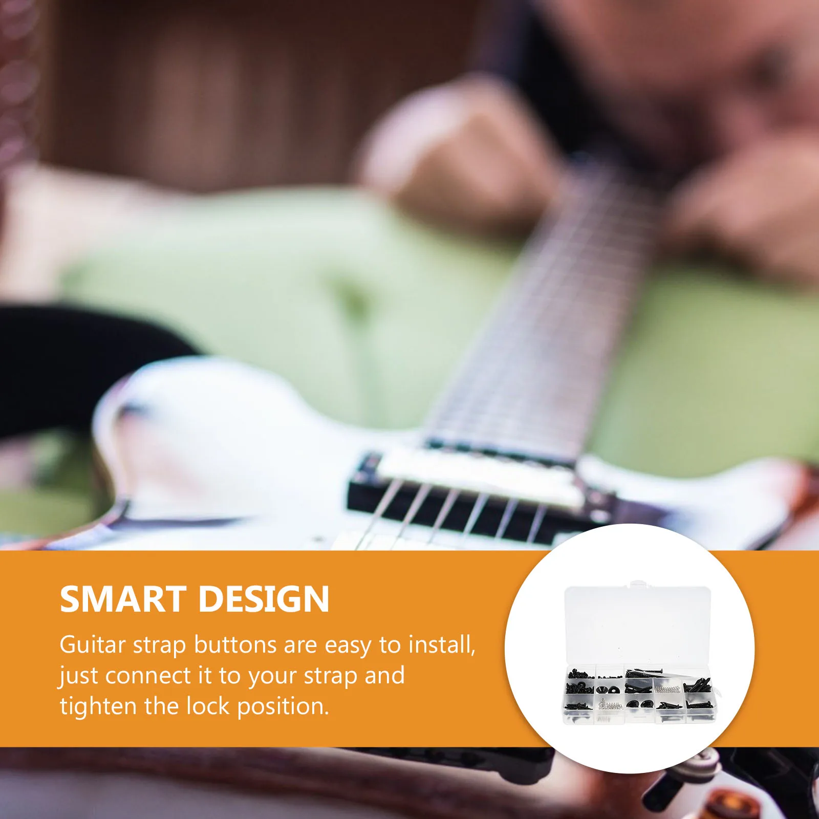 

Guitar Repair Screw Set 9 Types Screws 2 Belt Buttons Easy Install Electric Guitar Accessories Kit Stainless Steel