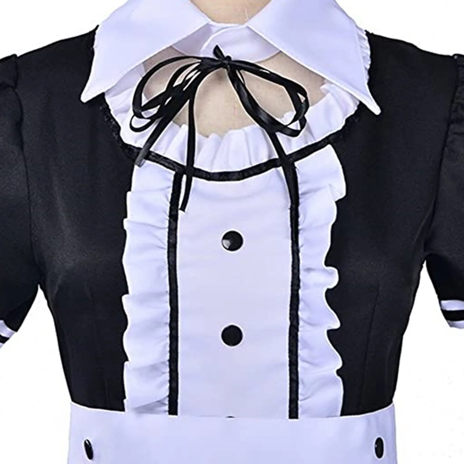 Tenue de femme de chambre chat noir et blanc, cosplay sexy Lolita Anime, uniforme de femme de chambre fille douce mignonne, ensemble de olympiques de scène, 2024