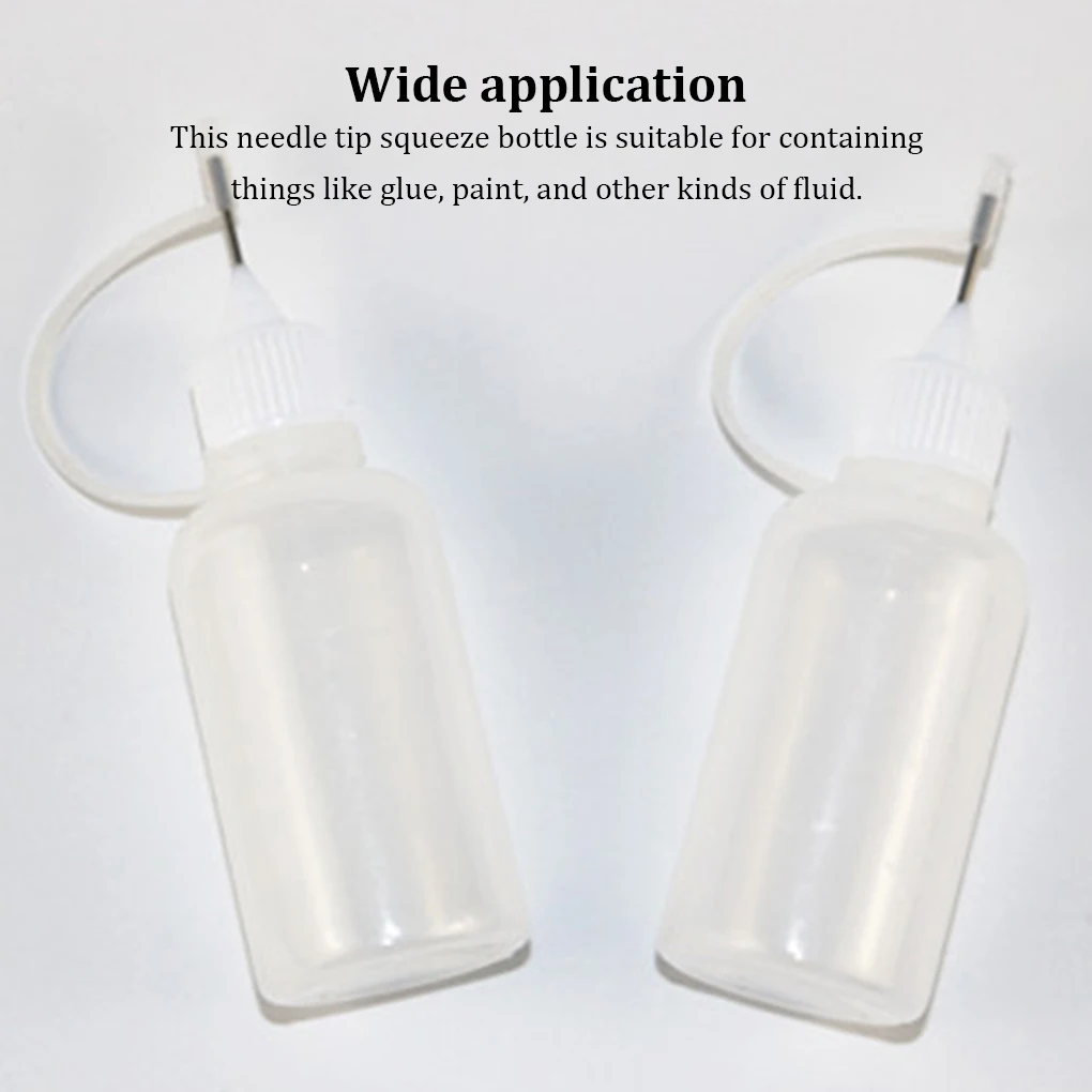 30ml Empty Glue Squeeze Bottles Greeting Cards Scrapbooking Handicraft Translucent Needle Tip Applicator Dispenser