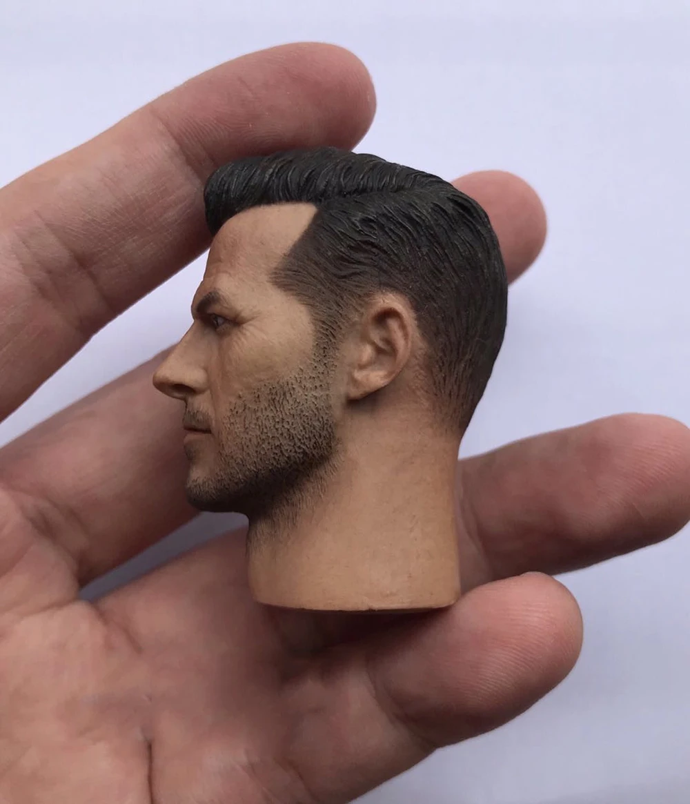 À venda 1/6 bonito cara futebol masculino cabeça escultura escultura para figura de ação de 12 polegadas coletar