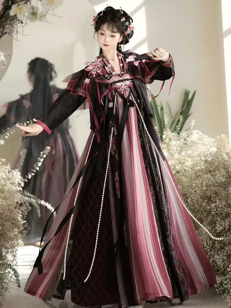 jupe-beizi-brodee-hanfu-de-la-dynastie-tang-pour-femmes-longueur-poitrine-robe-traditionnelle-de-printemps-et-d'ete-niche-feerique-costume-de-scene-cosplay