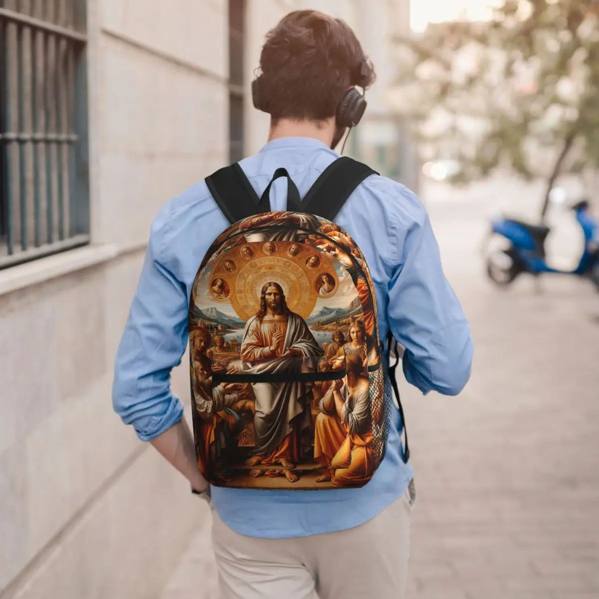 WORSHIPING JESUS Backpack Boys Girls BookBag Children School Bag Computer Shoulder Bags for Men Women
