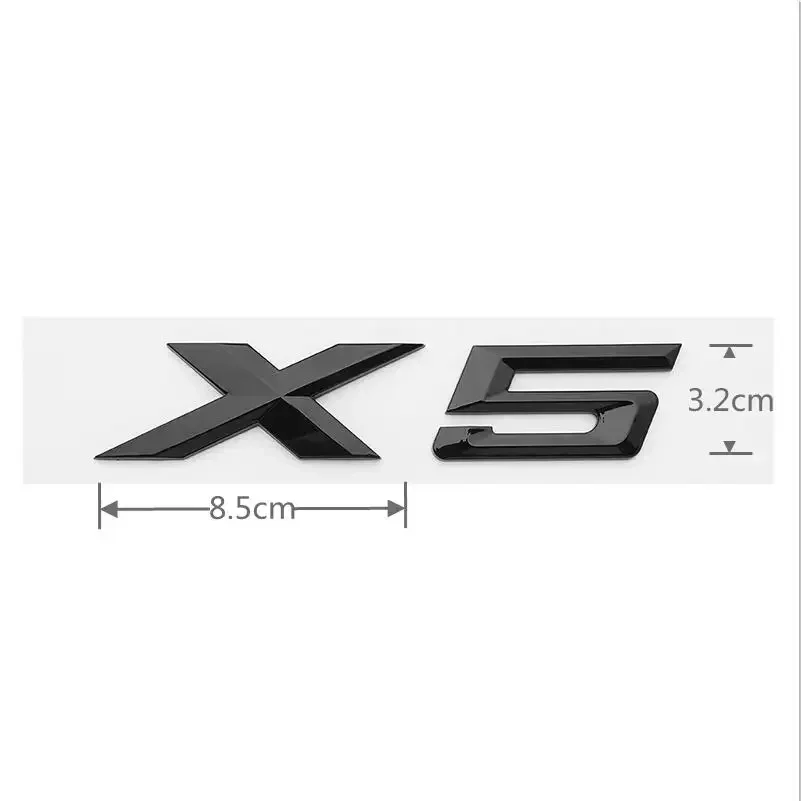 Per BMW X1 X2 X3 X4 X5 X6 X7 GT Logo Baule posteriore Distintivo dell'emblema 3D ABS Cromato Nero Adesivo per auto Decalcomanie Car Styling Accessori