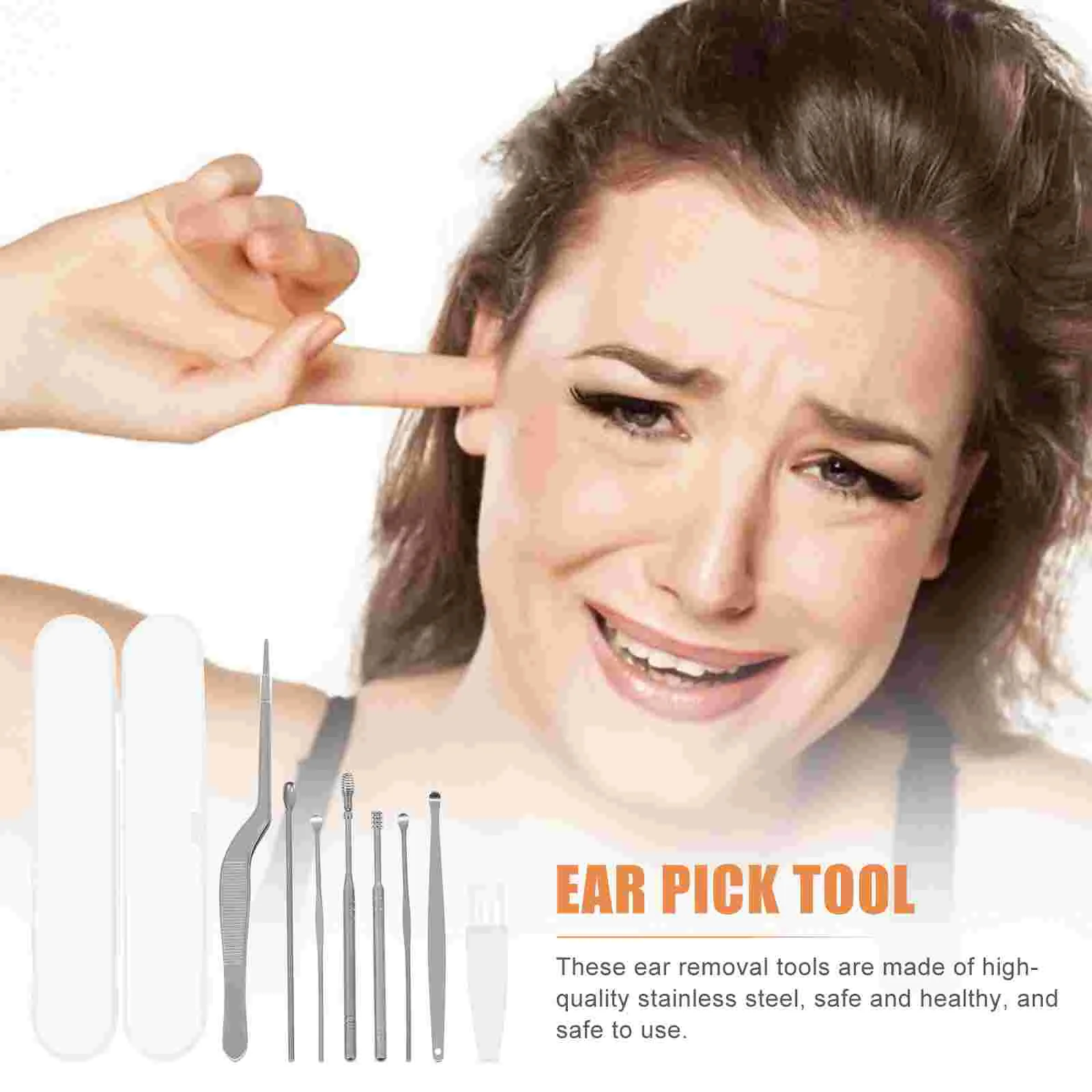 8-piece Set of Ear Picks Practical Sturdy Wax Spoon Earwax Scoop Household Removing