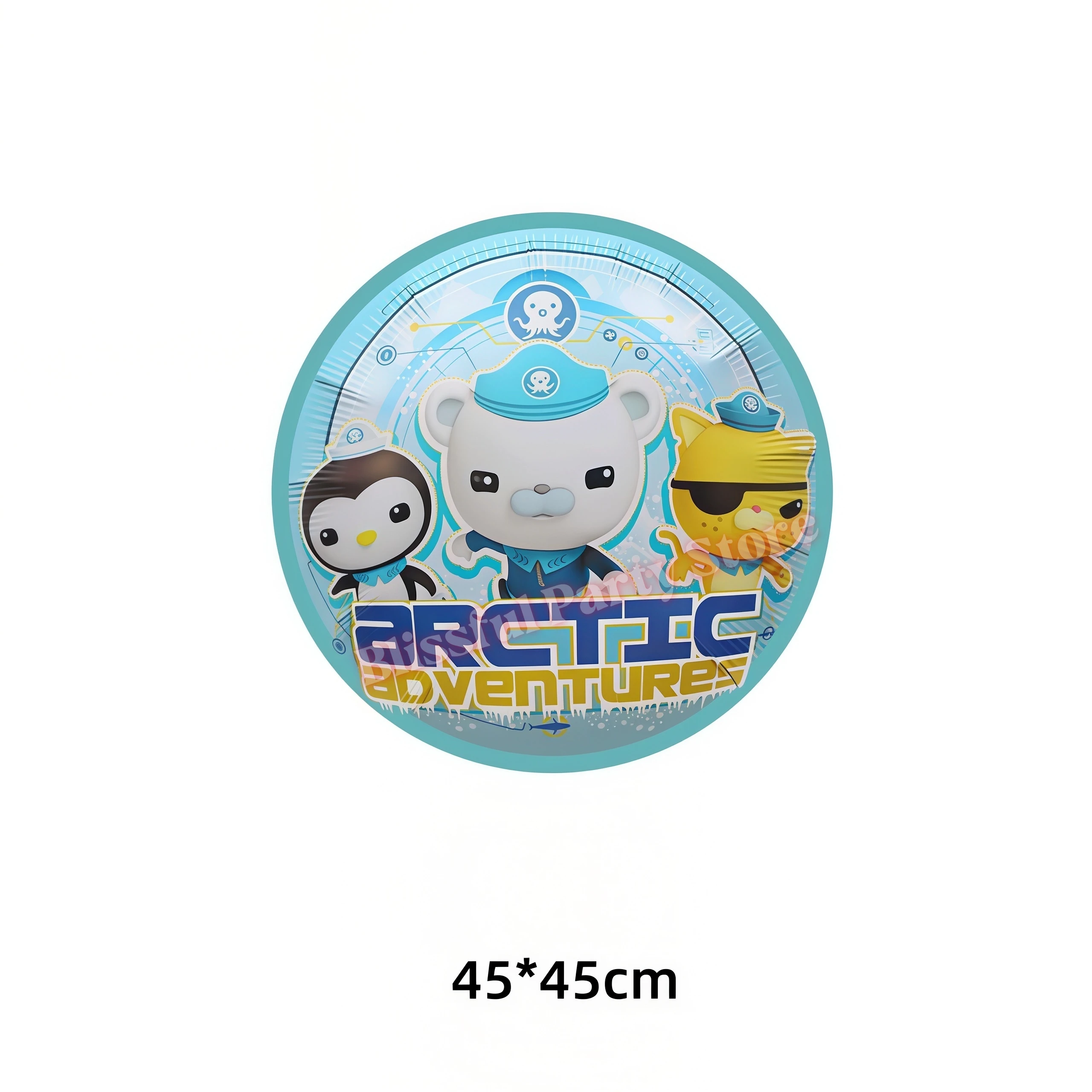 O-Octonauts Kinder Geburtstagsparty Dekoration Aluminiumfolie Ballon Kapitän Pirat Pinguin Peso Globos Baby Shower Deko Zubehör – Detail 7