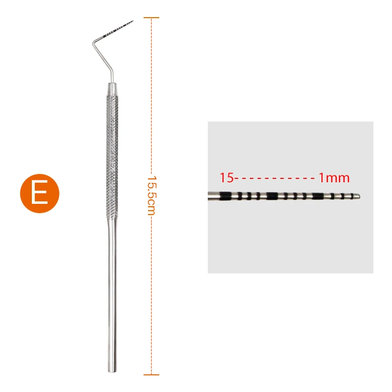 1pc Dental Stainless Steel Periodontal Probe With Scaler Explorer Instrument Tool Endodontic Equipment Material Probe