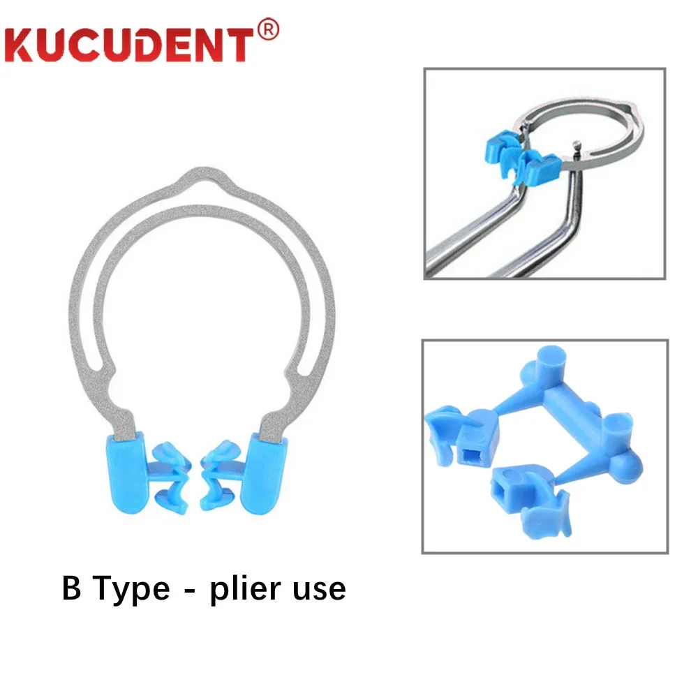 Dental Schnittkonturierte Matrizenklemmen Metallmatrizen Keile Federformblech Clip Ringe Autoklavierbar Zahnarzt Labor Tool Kit