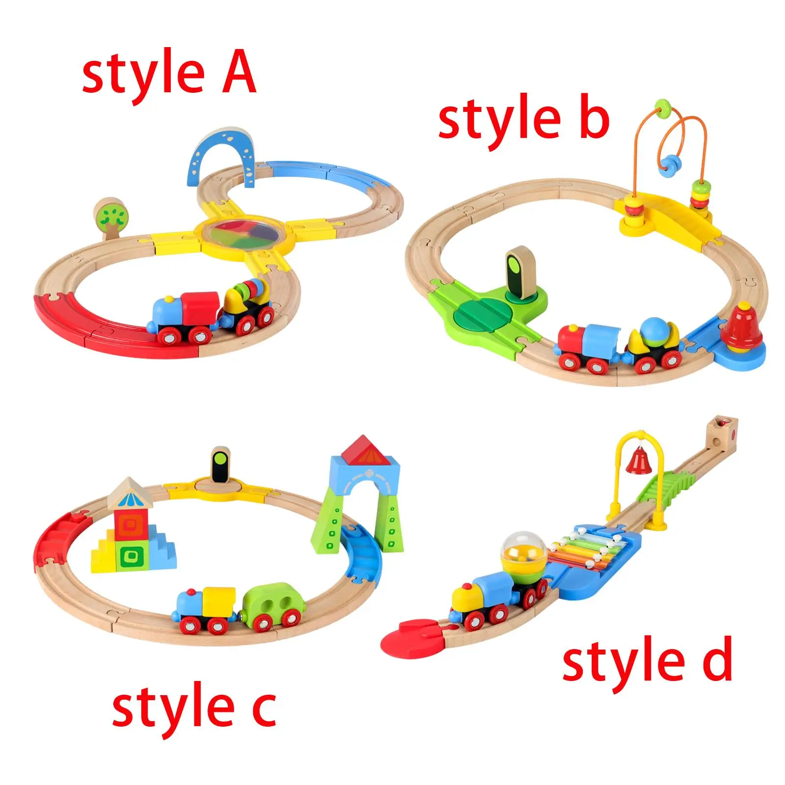 Wooden Train Set for Toddler Interactive Accessories Wooden Toys Kids Valentines Gifts for 4~7 Children Preschool Toddler Gifts