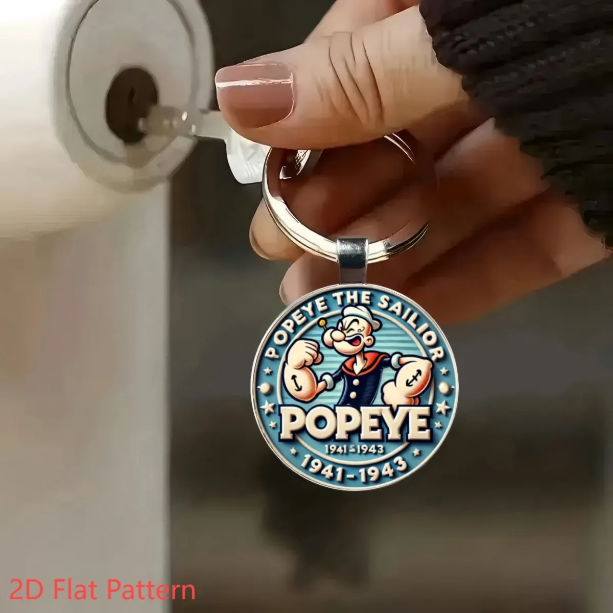 Schlüsselanhänger aus Zinklegierung und Glas, perfekt für Auto-Enthusiasten. Eine wirtschaftliche Geschenkoption für Anlässe wie Ostern, Jahrestage – Detail 3