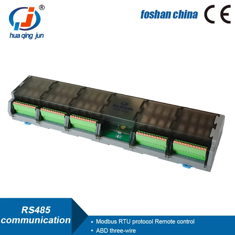 Huaqingjun 40-Channel RS485 Communication Relay Module DC12V/24V Modbus RTU 40DO Relays Board for Water Pumps