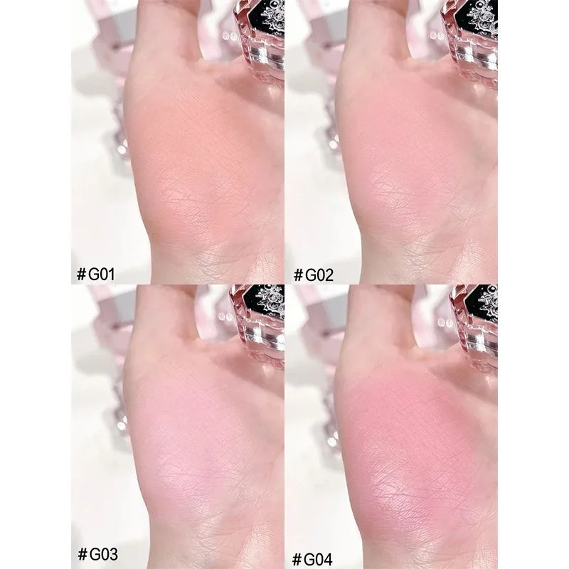 Gogotales fard à joues Expansion rétractable couleur Rouge mat léger, lisse longue durée toute la journée visage améliorant le maquillage Blush