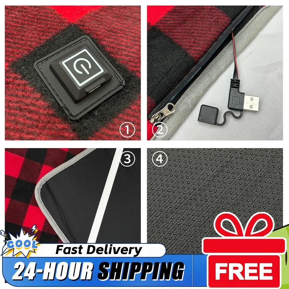 

Outdoor Electric Heating Pads 3 Adjustable Temperature with 6 Heating Zones for Cold Weather Camping Backpacking Or Hiking