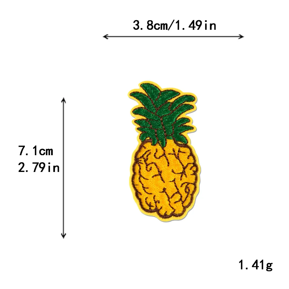 1-częściowe kreskówki śliczne naszywki ananasowe DIY żelazko na plakietce do szycia owoców aplikacje hurtownia odzieży Logo