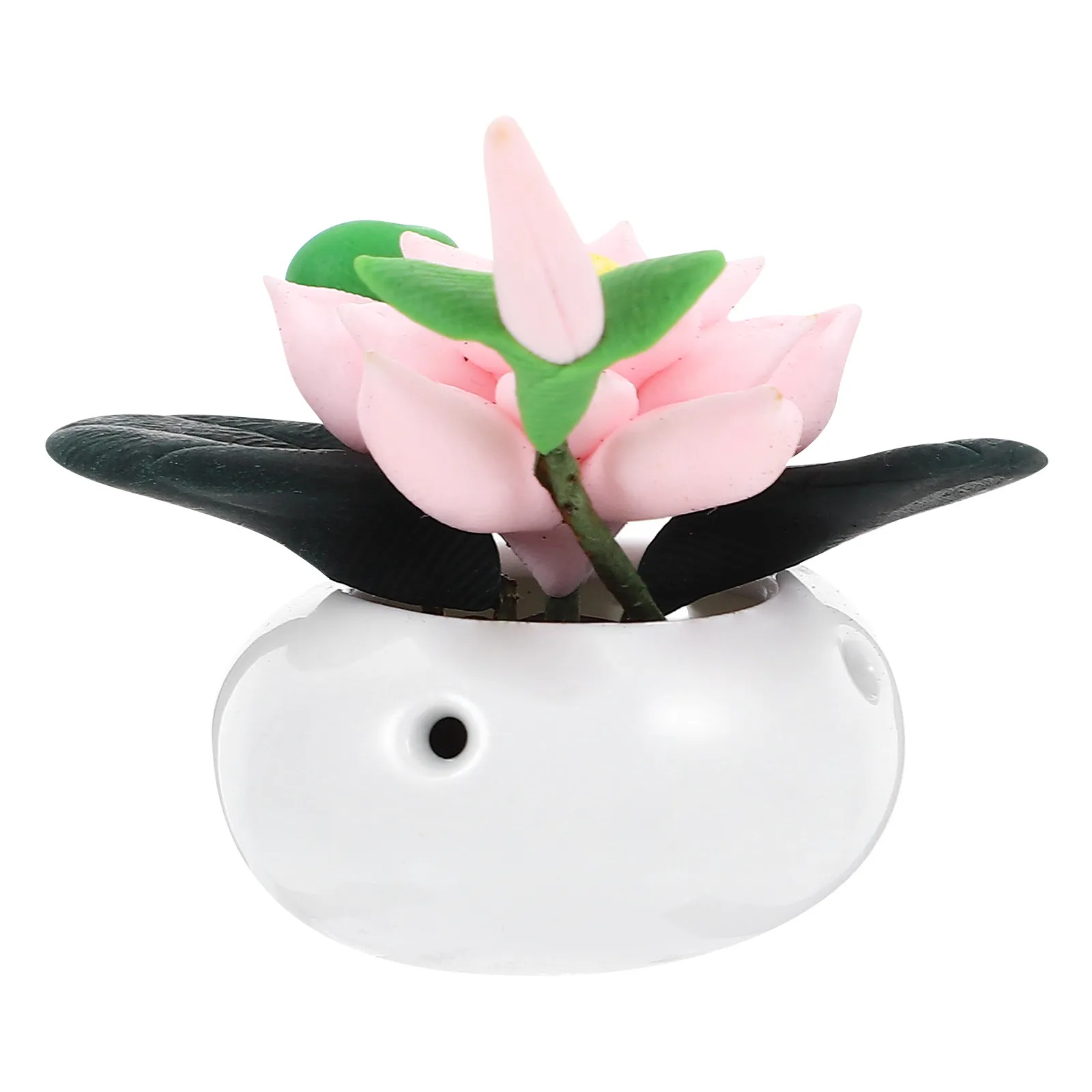 

Миниатюрное искусственное растение лотос-бонсай в горшке для декора дома, рабочего стола и ландшафтного дизайна сада