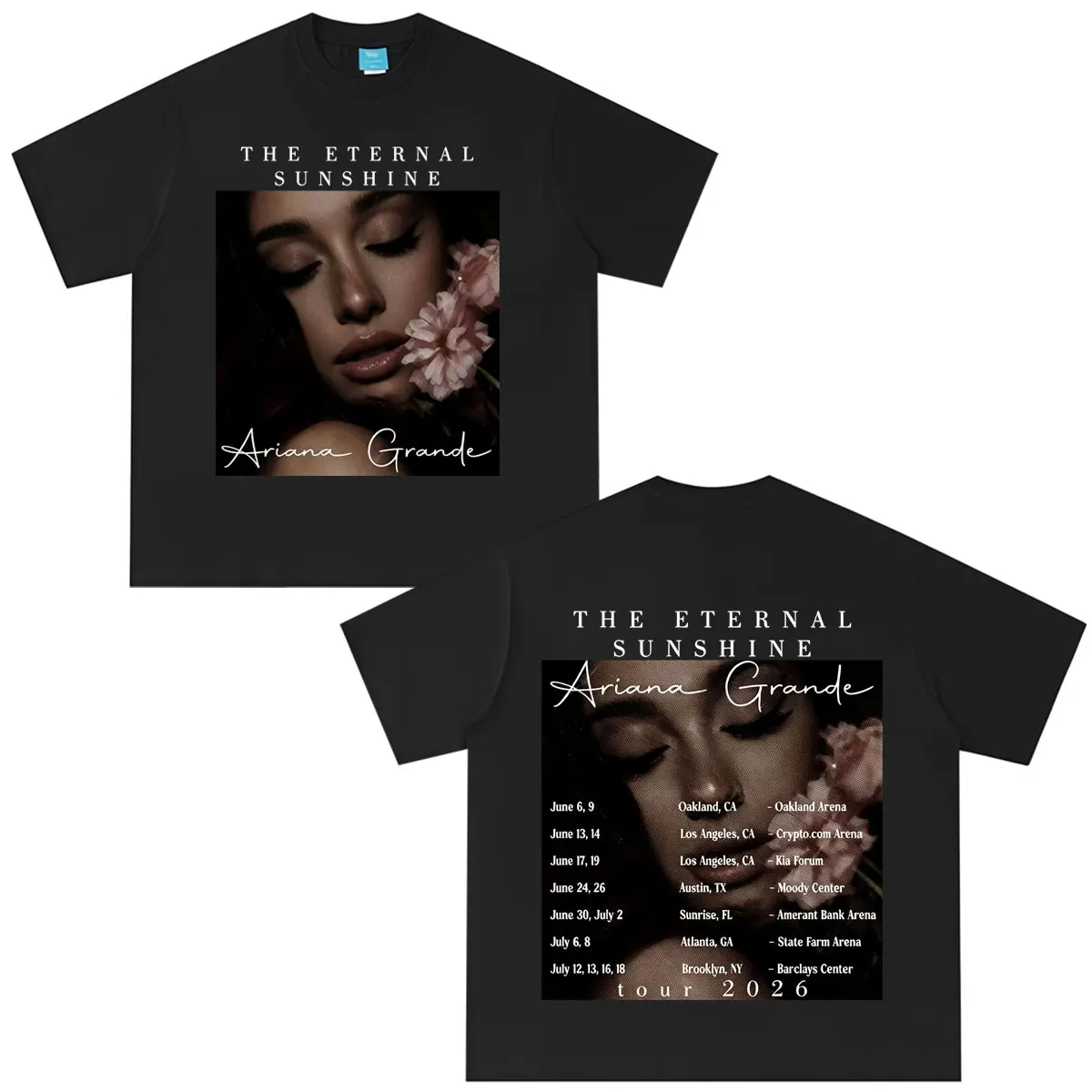 Ariana Grande The Eternal Sunshine Tour T-shirt Men Women Summer Cotton Casual Fashion Short Sleeved Vintage T Shirts Streetwear
