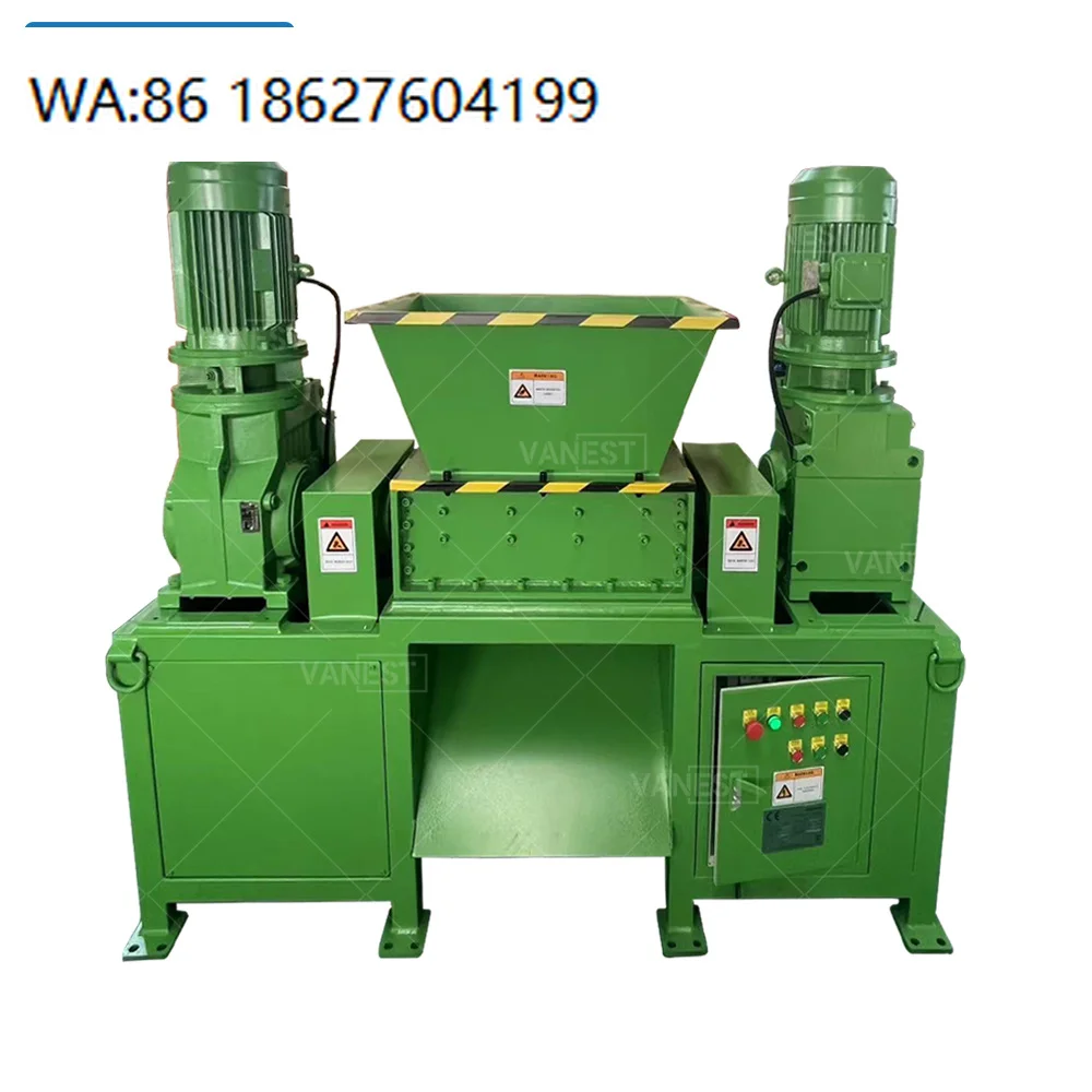 Heavy Structure Double Shaft Tire Shredder, industrial shredding equipment dedicated to waste tire recycling processing line