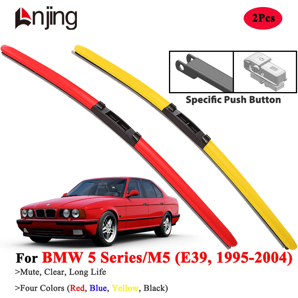 

LNJING Colorful Wiper Blades For BMW 5 Series M5 E39 520i 523i 525i 528i 530i 535i 540i 1995-2004