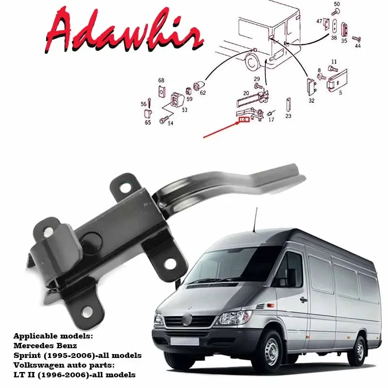 Rear Panel Door Pillar Bracket A9017600228 for Mercedes Benz Sprint VW LT II (1996-2006) NEW