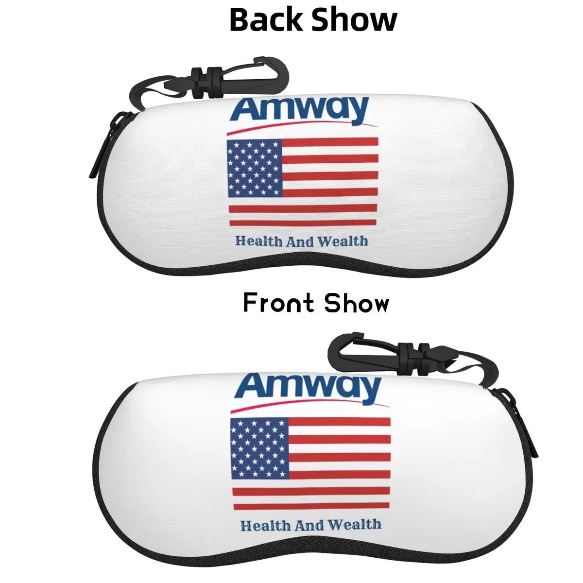 

Amway T-Shirts USA Shell Glasses Case Protective Sunglasses Box Women Men Soft Eyeglasses Bag Pouch