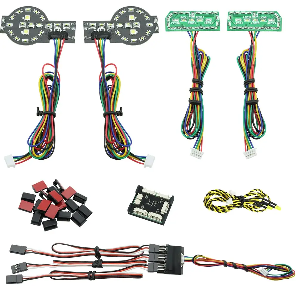 

RC LED Light Kit RC Crawler Lights Running Lights/Steering/Brake/Reverse/High/Low Beam for 1/10 TRX4 2021 Bronco