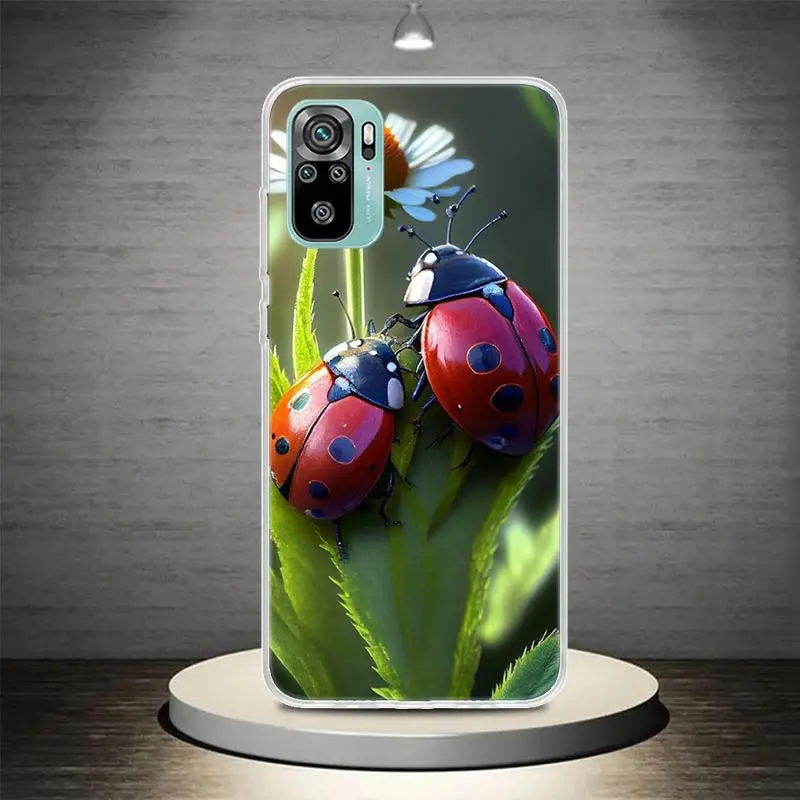 Insect Seven-Star ladybug Phone Case Coque For Xiaomi Redmi Note 13 12S 12 11 11S 11T 11E 10 Pro Plus 10S 9 9S 9T 8 8T Global 7