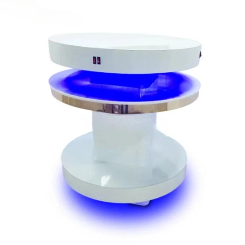 

Deluxe Nail Salon Nail Art and Pedicure Round Kelly Nail Dryer Table for 4 People