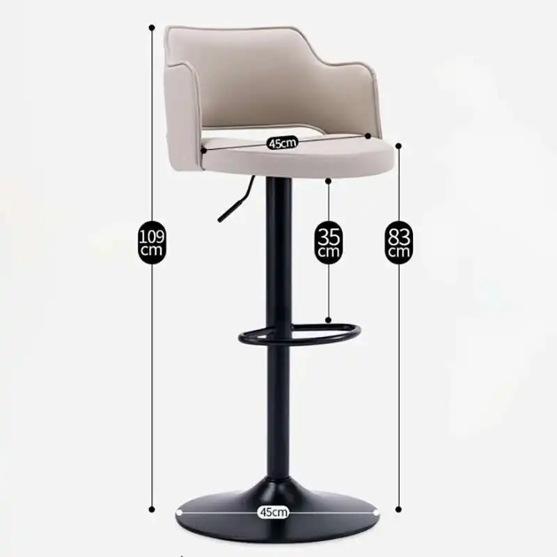 

Premium Swivel Bar Chairs White Minimalist Luxury Metal Bar Stool High Quality Cushion Banqueta Alta Para Cozinha Furniture