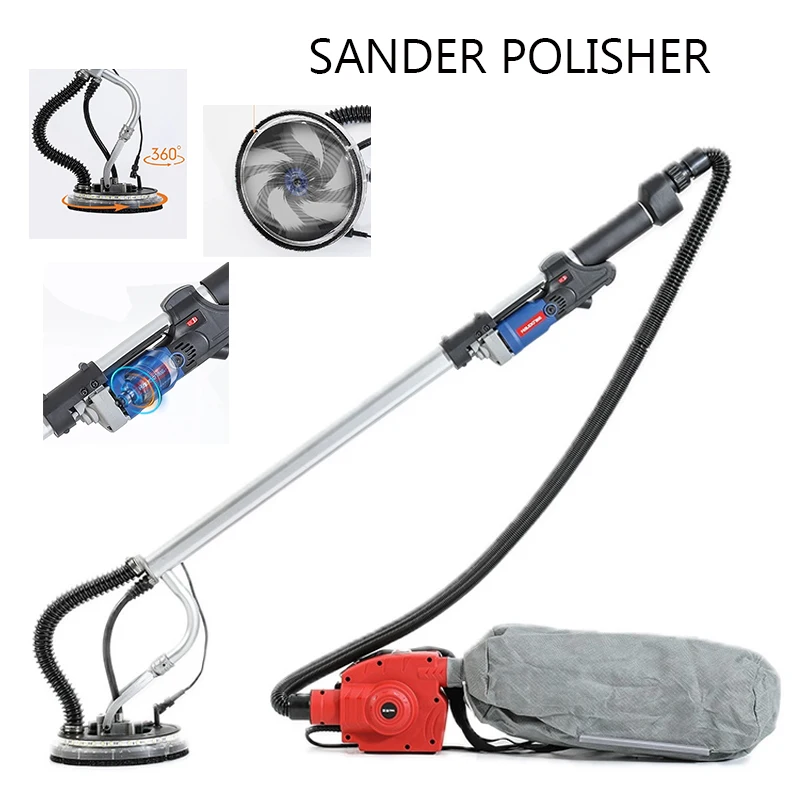 

Electric Wall Putty Powder Grinding Machine Disc Sanding Machine Wall Sander Polisher With LED Light