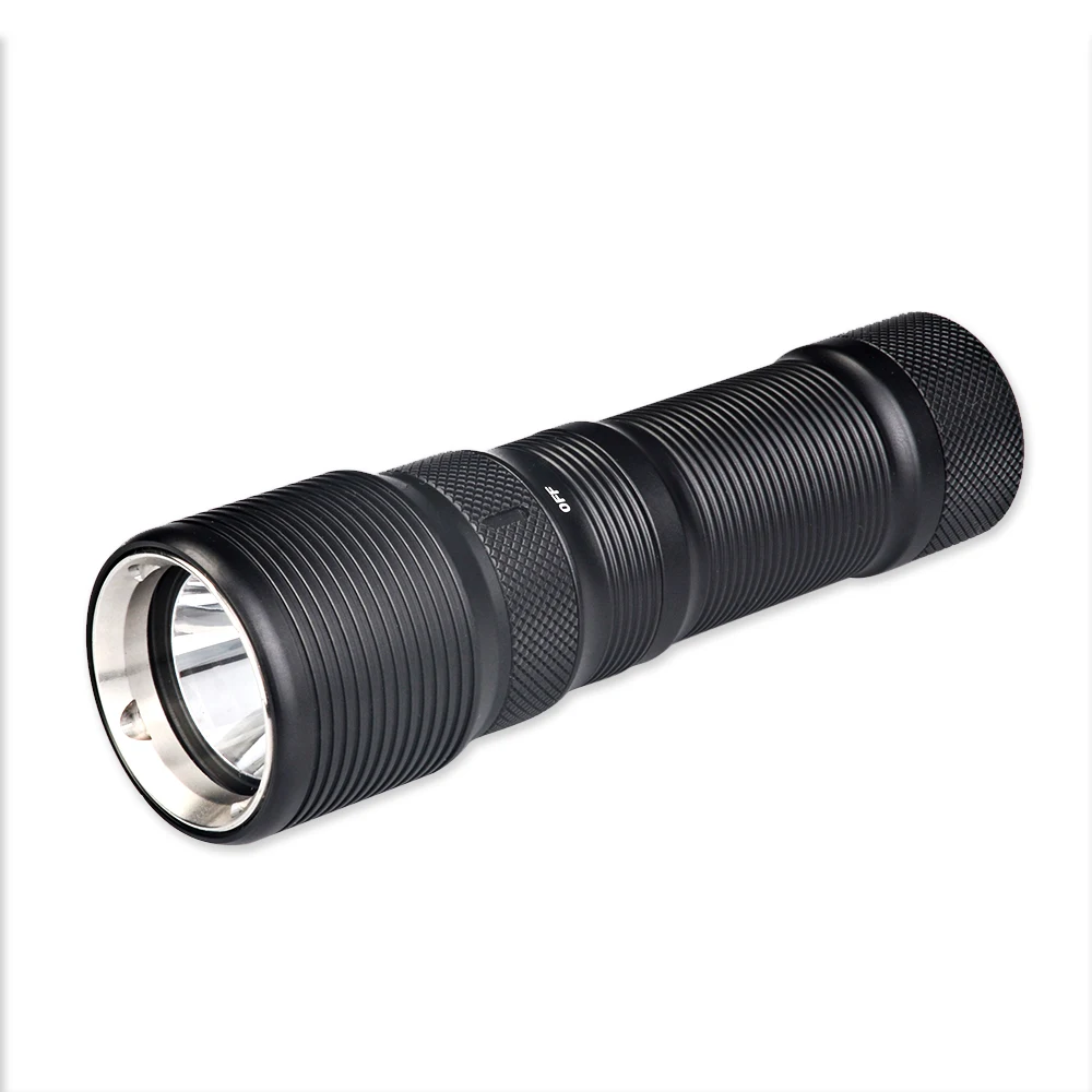 Trustfire DF008 Super bright Diving Flashlight IP68 Waterproof Rating Professional Light Powered by 26650 battery With hand rope