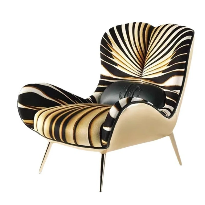 

Italian light luxury Internet celebrity single chair, new pattern casual sofa chair