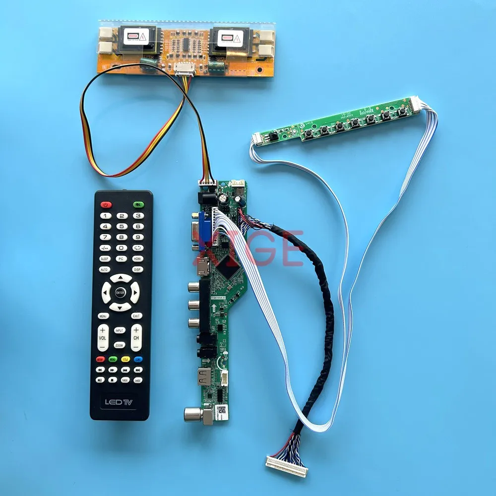 

Плата драйвера подходит для LM220WE1 LM220WE3 LM201WE3 LM201WE4 Аналоговый ТВ DIY Kit ЖК-экран IR+USB+AV+HDMI+VGA 4CCFL 1680*1050 LVDS 30-контактный