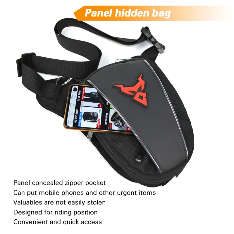 MOTOCENTRIC Multi-Function Motorcycle Drop Leg Bag Hip Bum Motorcycle Bag Outdoor Waist Bag Motorbike Riding Chest Bag