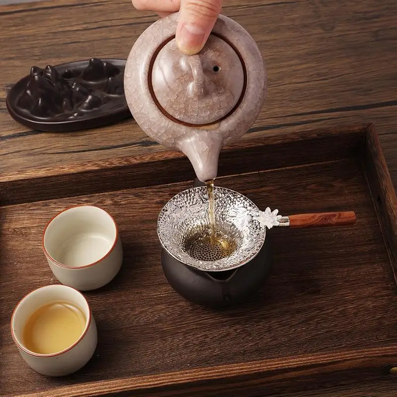 Fine Mesh Metal Tea Strainer Sieve Lace Tea Infuser Filter Teaware Kitchen Drink Accessories