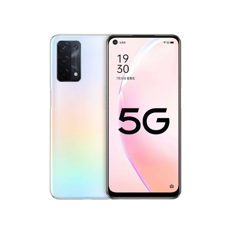 A74 OPPO โทรศัพท์มือถือ5G เฟิร์มแวร์ทั่วโลก Snapdragon 480 Dual SIM 48.0MP 6GB RAM 128GB ROM 6.5 "90Hz