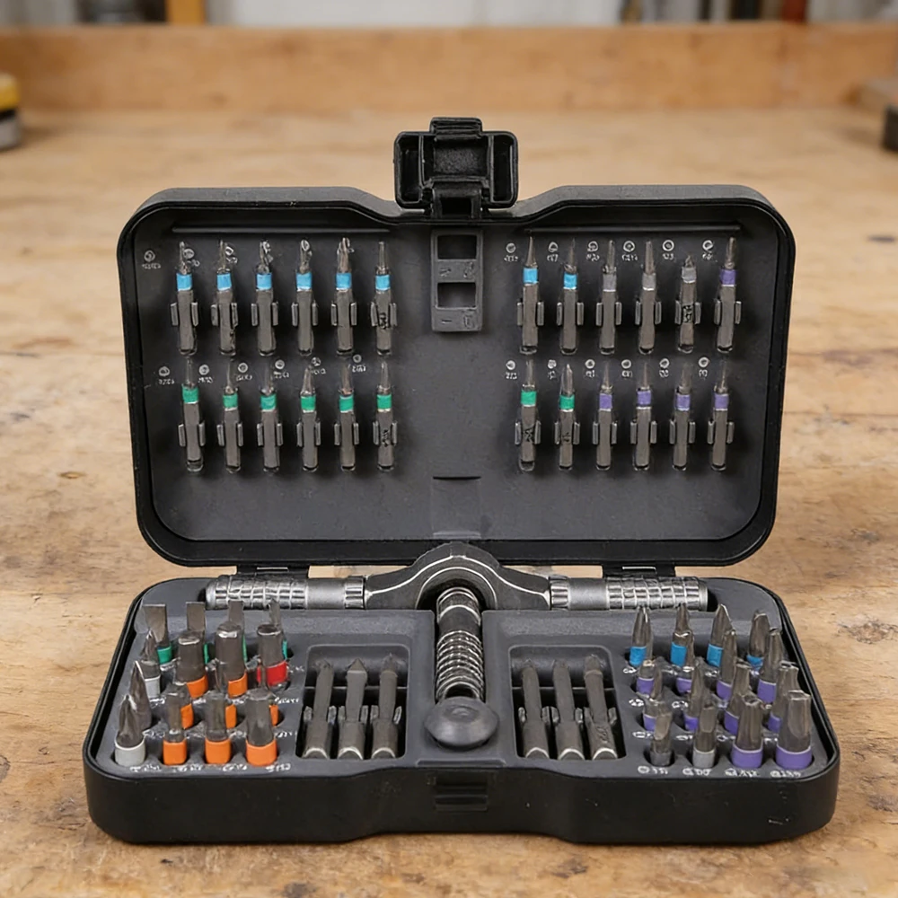 مجموعة مفكات براغي بسقاطة مغناطيسية 66 في 1 قابلة للفصل S2 من سبائك الصلب والمعدن لإصلاح الأثاث والإلكترونيات والنظارات