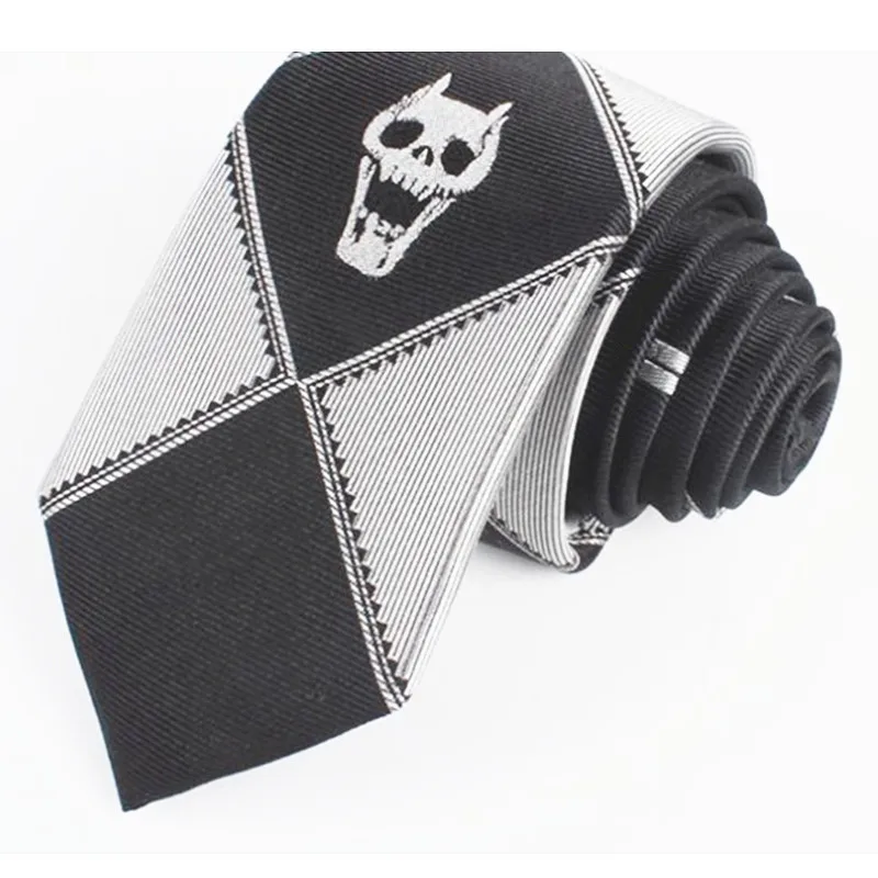 เนคไทลายหัวกะโหลกคอสเพลย์อนิเมะคิระ โยชิคาเกะ สำหรับชุดคอสเพลย์อนิเมะแบบยูนิเซ็กซ์ อุปกรณ์ประกอบฉาก