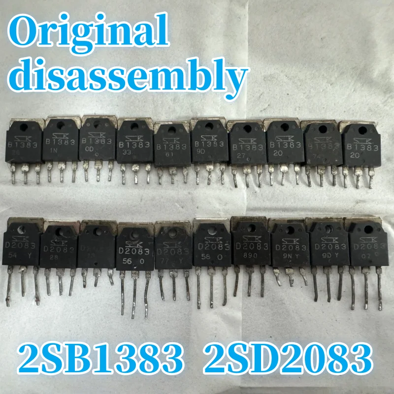 10ペア（10個2sb1383-10個2sd2083）オリジナル分解品2sb1383-2sd2083-b1383-d2083